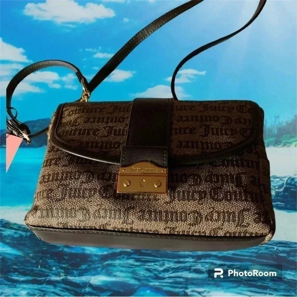 NWT Juicy Couture Dark Brown and Light Brown Design Ladies Shoulder Bag - Picture 2 of 5